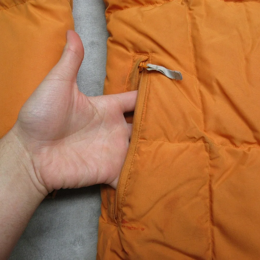 Columbia Down? Jacket Youth 18/20 XL Orange Insulated Quilted Puffer Winter Snow